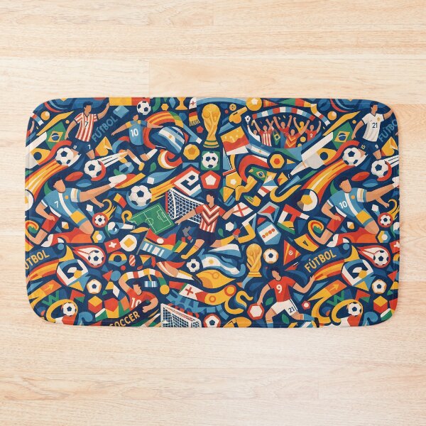 Item preview, World Retro Soccer Futbol Pattern El Juego Bonito designed and sold by ART ATTACK ZONE.