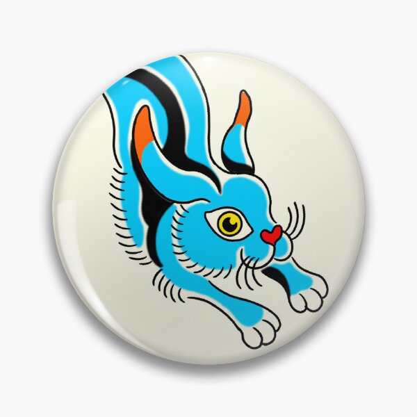Item preview, Blue Rabbit Leaping Cartoon Art designed and sold by MARCOSURREAL.