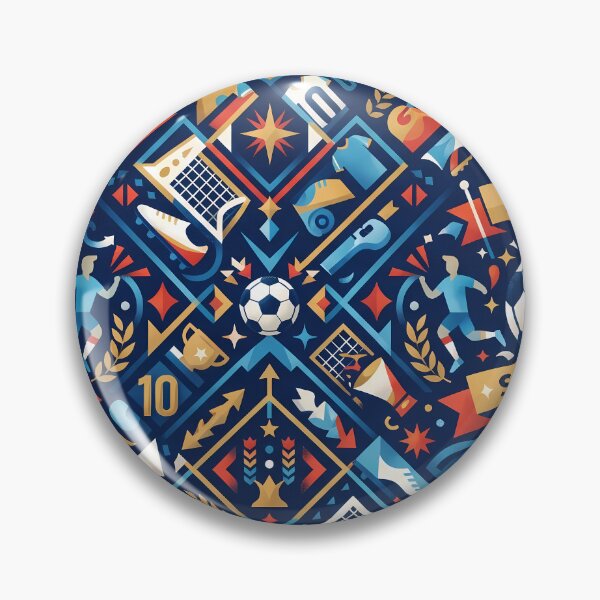 Item preview, 1 Retro Soccer Futbol Pattern El Juego Bonito designed and sold by ART ATTACK ZONE.