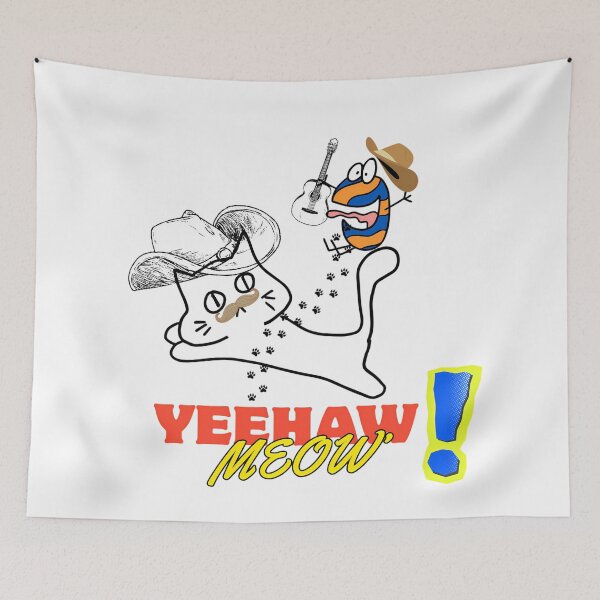 Item preview, Yeehaw Meow Funny Cowboy Cat Country Music Art designed and sold by NourArtCorner.