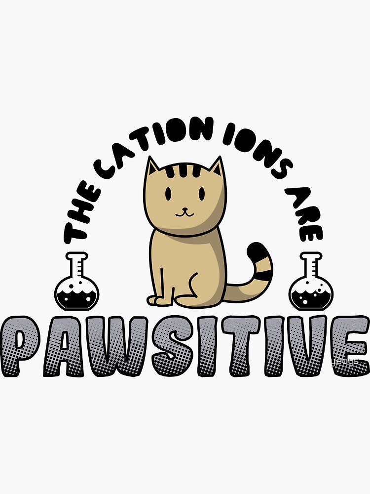 The Cation Ions Are Pawsitive - Funny Chemistry Quote Gift von yeoys