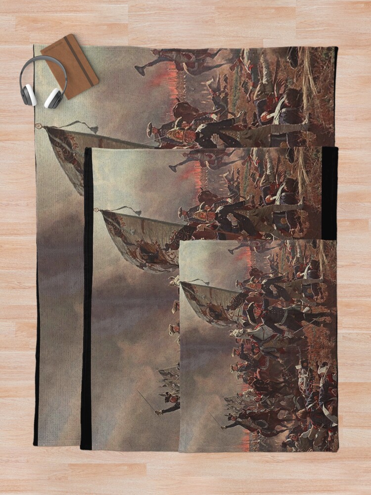 Alternate view of Frederick the Great Leads at Battle of Zorndorf Throw Blanket