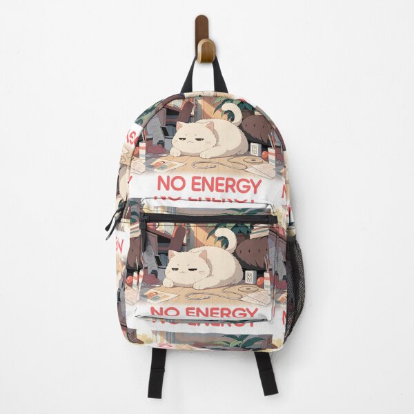 Item preview, No Energy – Lazy Cat Resting on Desk Funny Cute Cat designed and sold by Mousy17.