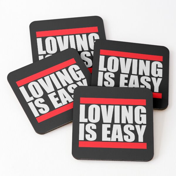 Item preview, Loving Is Easy Romantic Love Positivity Quote Logo designed and sold by shirt-o-mat.