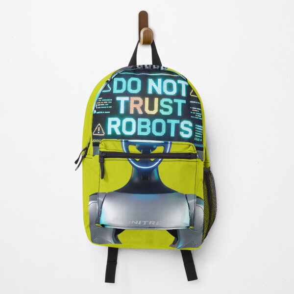 Item preview, Do Not Trust Robots Glowing Neon Sign Anti AI Cyberpunk Graphic designed and sold by Sulco Design.