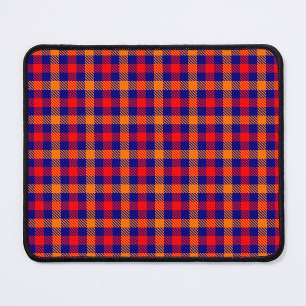 Item preview, Red And Orange Tiny Gingham Check Blue designed and sold by PatternTitan.