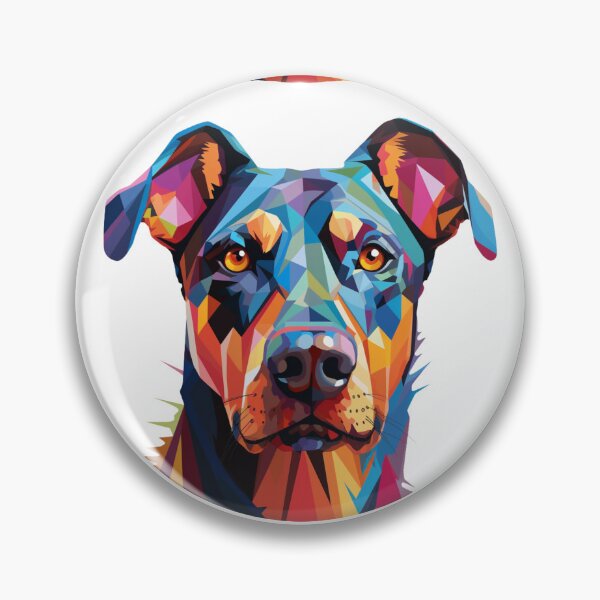 Item preview, Colorful Doberman puppy dog painting designed and sold by MendaciousMina.