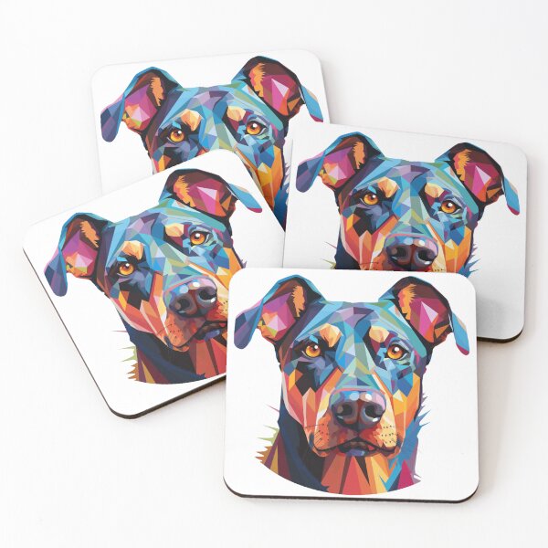 Item preview, Colorful Doberman puppy dog painting designed and sold by MendaciousMina.