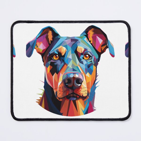 Item preview, Colorful Doberman puppy dog painting designed and sold by MendaciousMina.