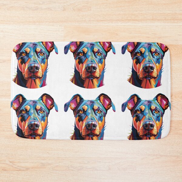 Item preview, Colorful Doberman puppy dog painting designed and sold by MendaciousMina.