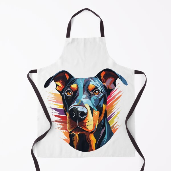Item preview, Colorful Doberman puppy dog painting designed and sold by MendaciousMina.