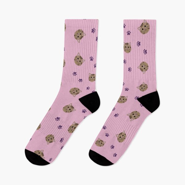 Item preview, Tabby Cat Faces and Paw Prints designed and sold by Stacey Young.