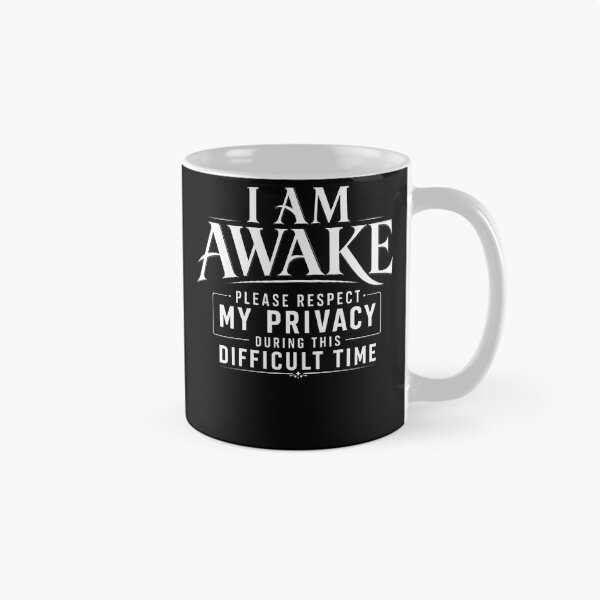 Artikelvorschau, Ich bin wach, bitte respektieren Sie meine Privatsphäre (PNG), Lustiges Morgenzitat-Design, Humor für Introvertierte (PNG), Griesgrämiger Kaffeeliebhaber (Digitaler Download) entworfen und verkauft von Artbyrome.