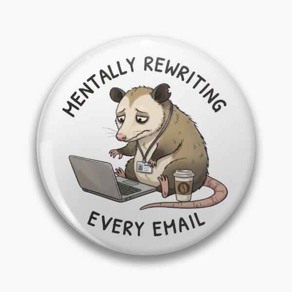 Item preview, Mentally Rewriting Every Email – University Humor designed and sold by ChernotytskaArt.