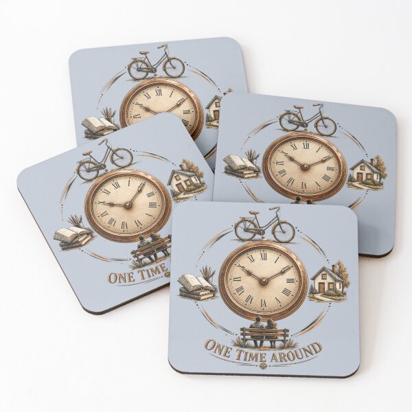 Item preview, Vintage Clock & Bicycle - One Time Around designed and sold by PrintGo26.