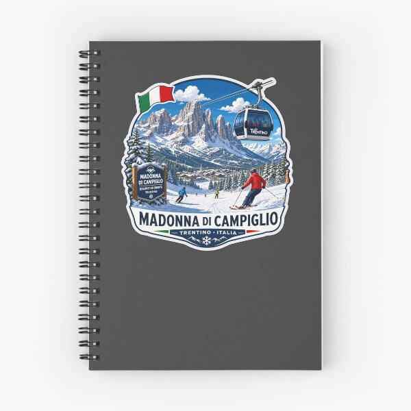 Item preview, Madonna di Campiglio Italy Italia Ski Skiing Brenta Dolomites Sticker TShirt 03 designed and sold by OuterShellUK.