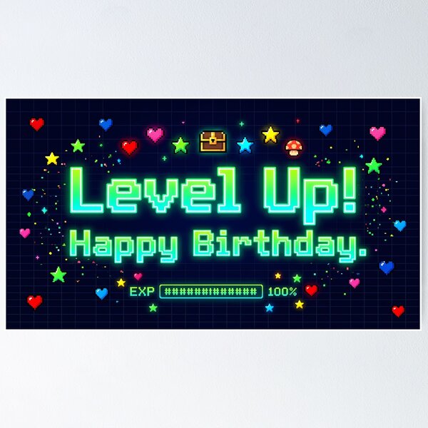 Item preview, Happy Birthday Inspirational Quotes Motivational Typography Art designed and sold by ART ATTACK ZONE.