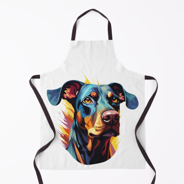 Item preview, Colorful Doberman puppy dog painting designed and sold by MendaciousMina.