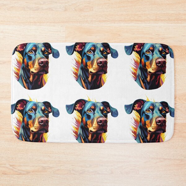 Item preview, Colorful Doberman puppy dog painting designed and sold by MendaciousMina.