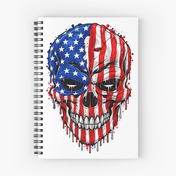 Item preview, American Flag Skull Graffiti Drip Vintage | Patriotic USA Gothic Skeleton T-Shirt designed and sold by Cellara91.