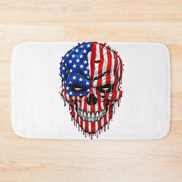 Item preview, American Flag Skull Graffiti Drip Vintage | Patriotic USA Gothic Skeleton T-Shirt designed and sold by Cellara91.