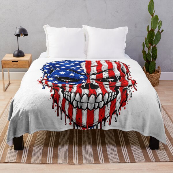 Item preview, American Flag Skull Graffiti Drip Vintage | Patriotic USA Gothic Skeleton T-Shirt designed and sold by Cellara91.