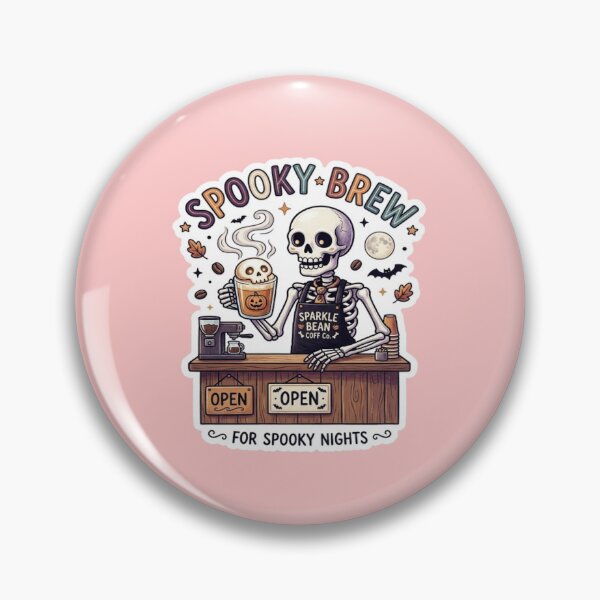 Item preview, Spooky Brew Skeleton Barista - Funny Halloween Coffee designed and sold by LUKOWEAR.