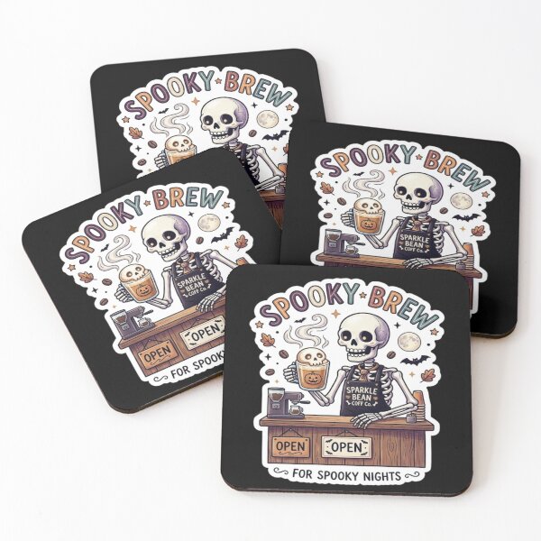 Item preview, Spooky Brew Skeleton Barista - Funny Halloween Coffee designed and sold by LUKOWEAR.