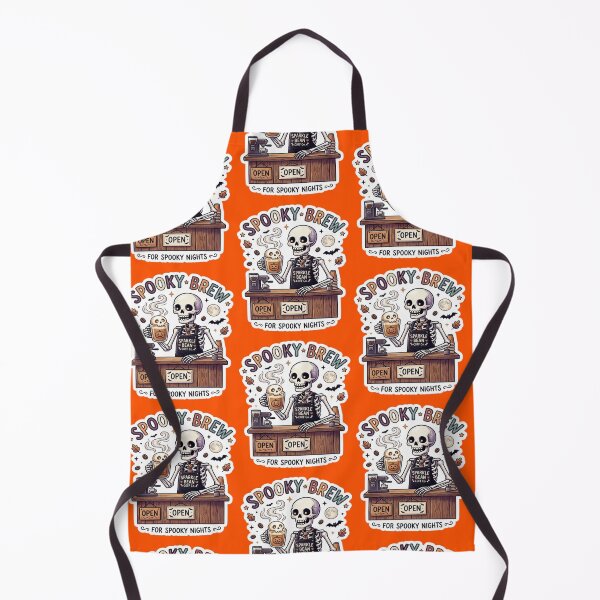 Item preview, Spooky Brew Skeleton Barista - Funny Halloween Coffee designed and sold by LUKOWEAR.