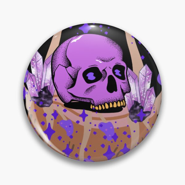 Item preview, Purple Skull with Magic Mushrooms   Amethyst Crystals  Celestial Witchy Art designed and sold by Elite Wall Art.