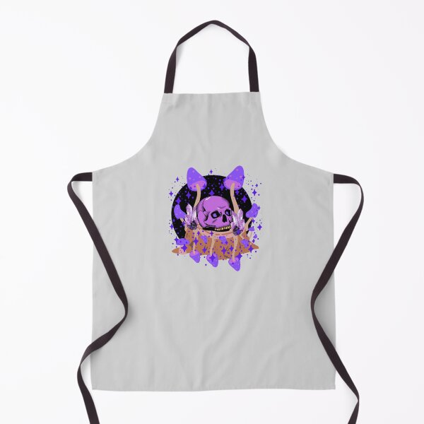 Item preview, Purple Skull with Magic Mushrooms Amethyst Crystals Celestial Witchy Art designed and sold by Elite Wall Art.