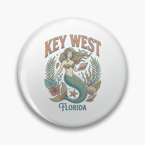 Item preview, Vintage Key West Mermaid Florida Keys Trident Conch Shell  designed and sold by Milasneeze.