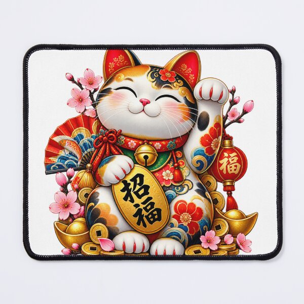 Item preview, Lucky Maneki Neko – Colorful Japanese Fortune Cat designed and sold by Witch Joseph.