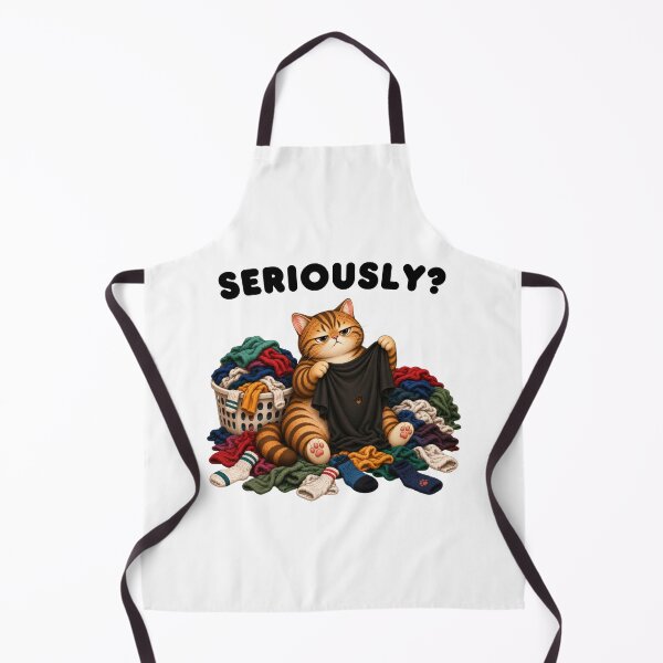 Item preview, Seriously Funny Laundry Cat designed and sold by Moochie Studios.