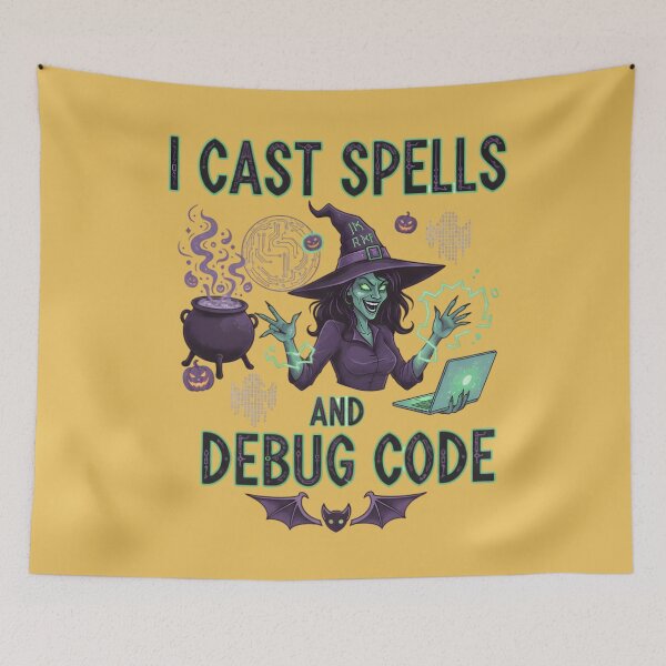 Item preview, Green Witch Laptop Cauldron Bat Graphic designed and sold by Exquisite Design Studio „Paculówka”.
