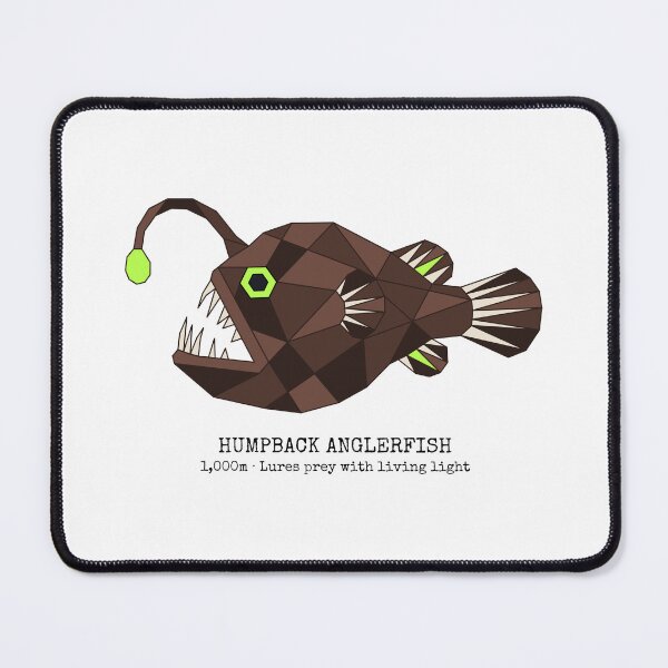 Item preview, Geometric Humpback Anglerfish designed and sold by AnimalsKnowAll.