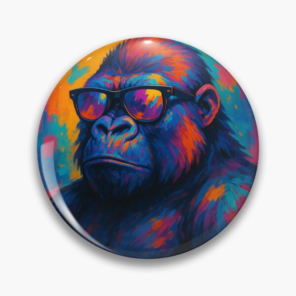 Item preview, Cool Gorilla Sunglasses Monkey Pop Art Colorful designed and sold by Loona97.