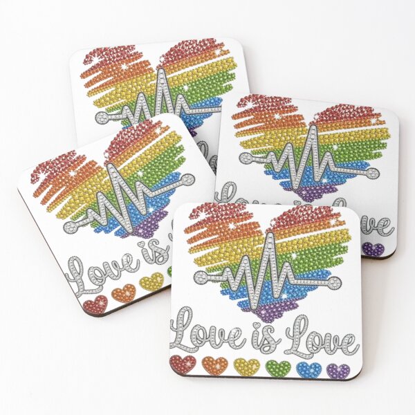 Item preview, Love Is Love Rainbow Heartbeat Colorful Design designed and sold by storeInsight.
