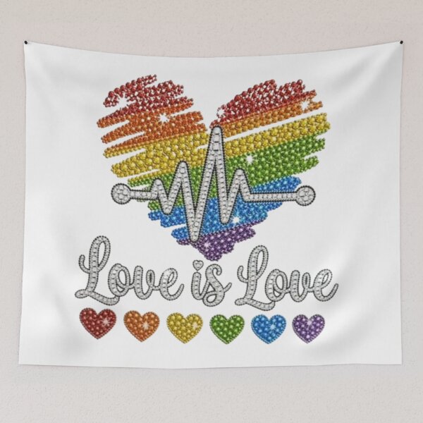 Item preview, Love Is Love Rainbow Heartbeat Colorful Design designed and sold by storeInsight.