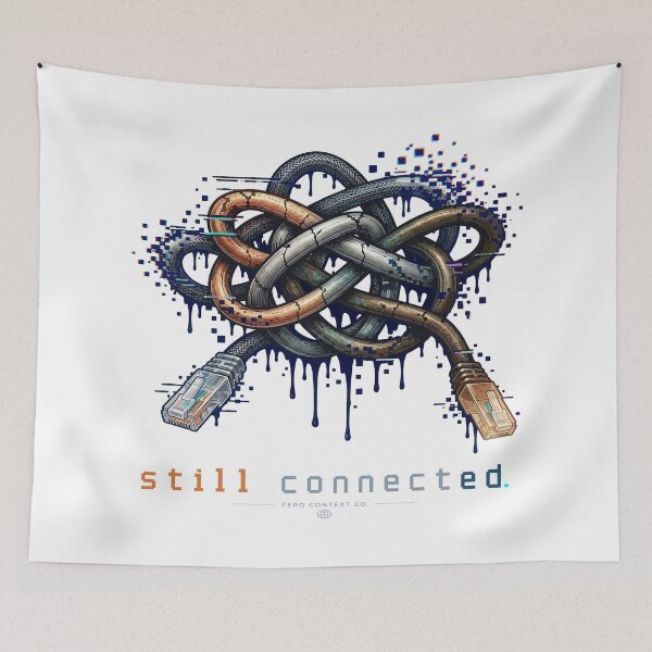 Item preview, Still Connected – Glitch Ethernet Cable Digital Decay Streetwear Graphic designed and sold by ZeroContextCo.