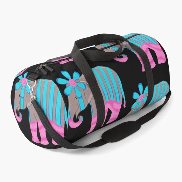 Item preview, Colorful Striped Elephant with Flower Crown designed and sold by MigWhimsy.