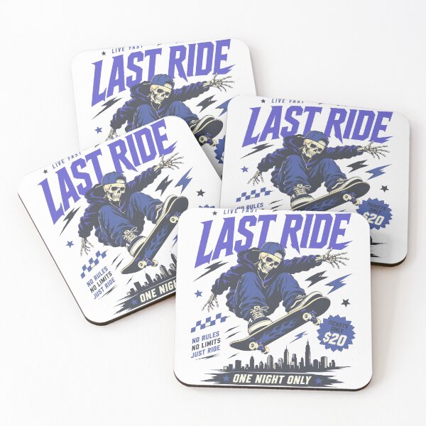 Item preview, Last Ride Skeleton Skater Streetwear Urban Art designed and sold by Neviermaxx.