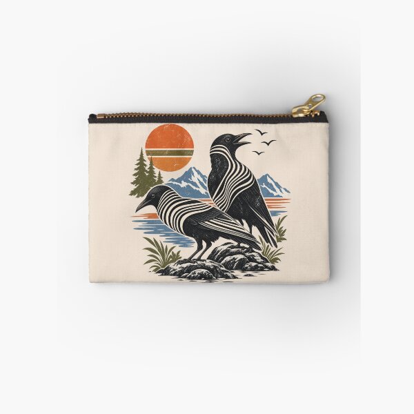 Item preview, Raven Minimalist Modern Retro, Black Crow Corvid Vintage Nature Graphic designed and sold by Cchotlan.