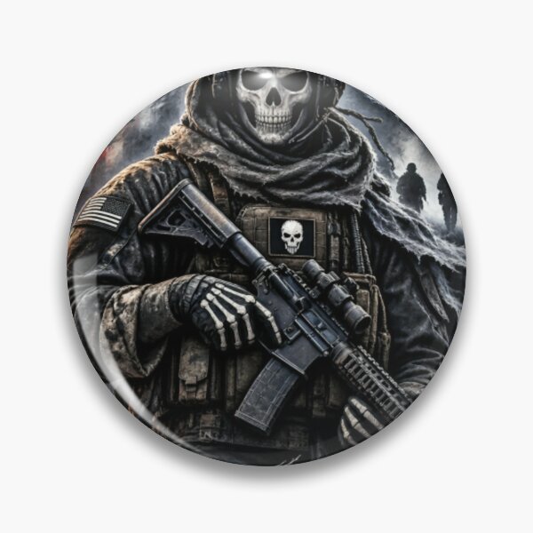 Item preview, Ghost Soldier – Tactical Skull Military Warrior designed and sold by ActionForge.