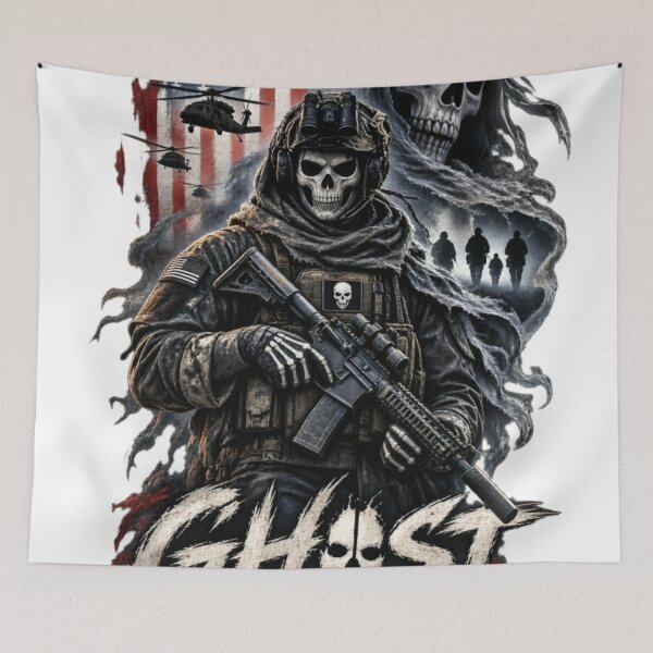 Item preview, Ghost Soldier – Tactical Skull Military Warrior designed and sold by ActionForge.