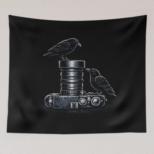 Item preview, Raven and Camera Graphic Art designed and sold by rafaeltto.