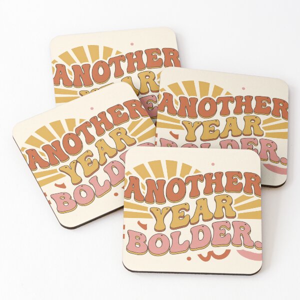 Item preview, Quote Another Year Bolder Quotes Motivational Typography Art designed and sold by ART ATTACK ZONE.