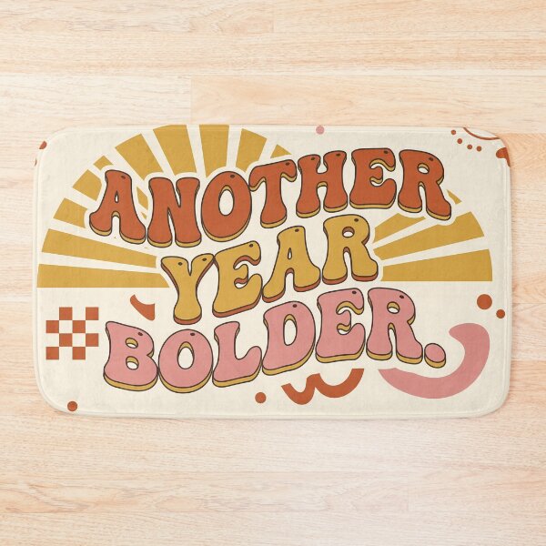 Item preview, Quote Another Year Bolder Quotes Motivational Typography Art designed and sold by ART ATTACK ZONE.