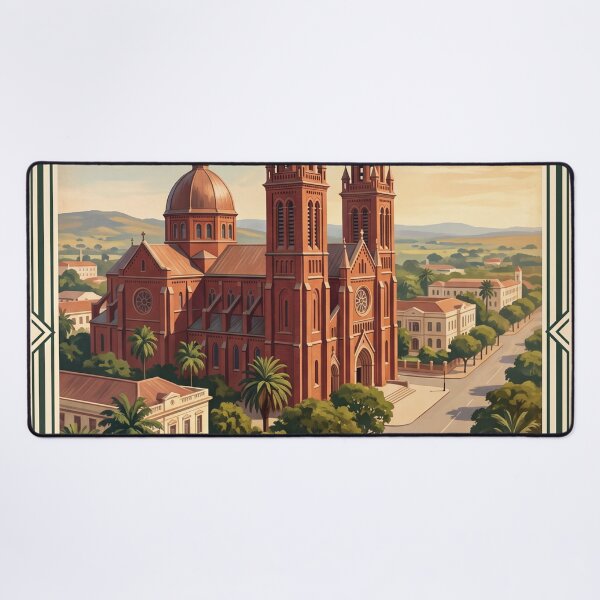 Item preview, Lubumbashi DR Congo Vintage Travel Art – Copper Mining City & Colonial Heritage designed and sold by Bomax121.