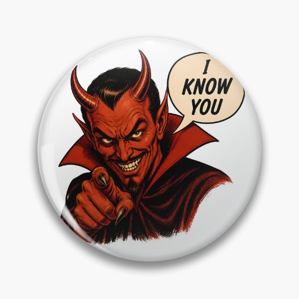 Item preview, I Know You – Vintage Devil Horror Humor designed and sold by TOMSZE.